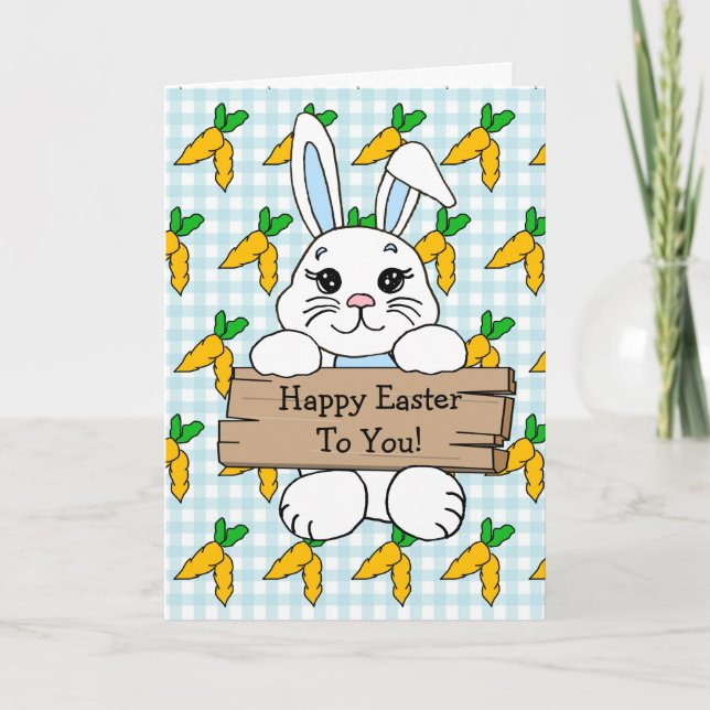Personalised Happy Easter and Deviled Eggs Recipe Card (Front)