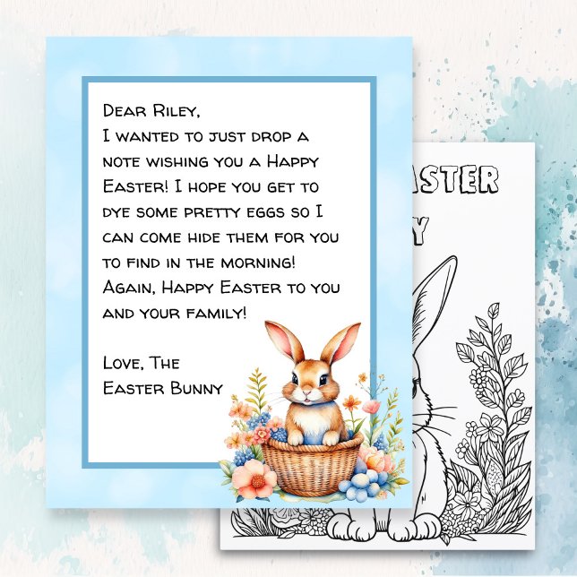 Personalised Happy Easter Bunny Letter   (Creator Uploaded)