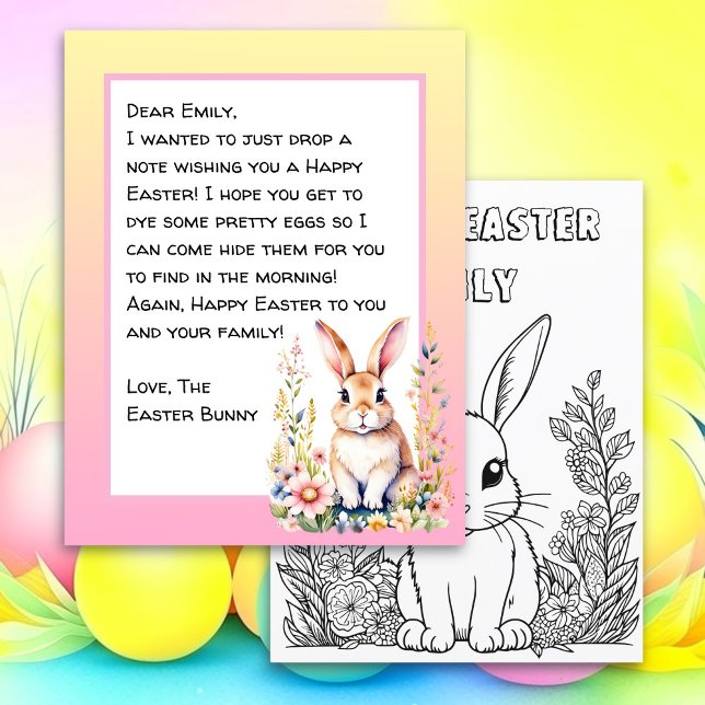 Personalised Happy Easter Bunny Letter   (Creator Uploaded)
