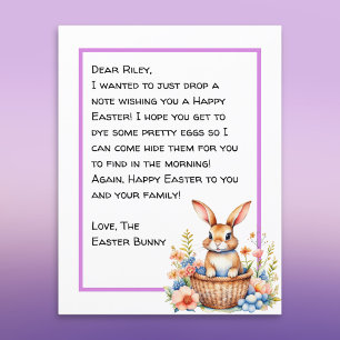 Personalised Happy Easter Bunny Letter