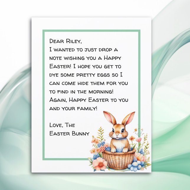 Personalised Happy Easter Bunny Letter   (Creator Uploaded)