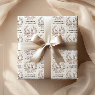 Personalised Happy Easter Bunny Pastel Wrapping Paper