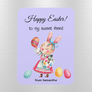 Personalised Happy Easter Friend Flexible Magnet