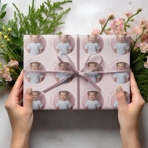 Personalised Happy Easter Pastel Pink Wrapping Paper