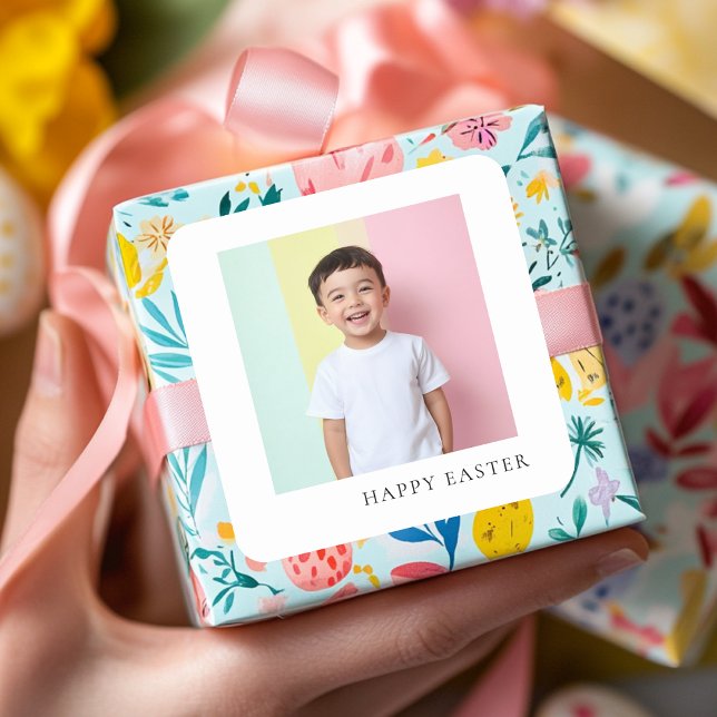 Personalised Happy Easter Sticker with Photo  (Creator Uploaded)