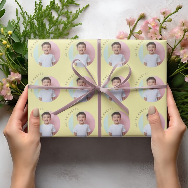 Personalised Happy Easter Yellow Wrapping Paper (Creator Uploaded)