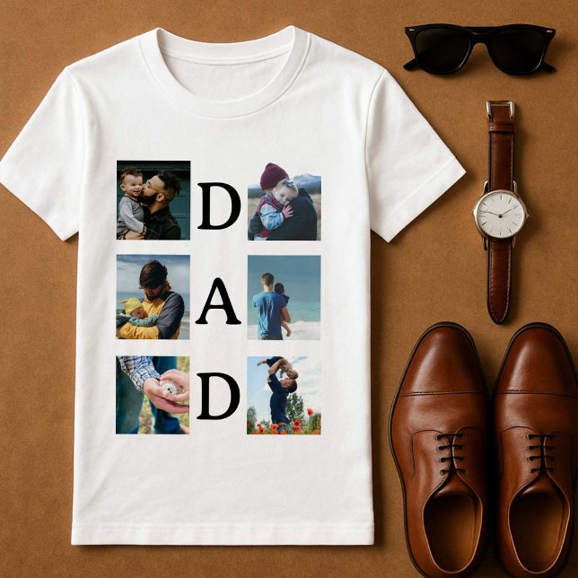 Personalised Happy Father's Day Card with Photo T-Shirt (Creator Uploaded)