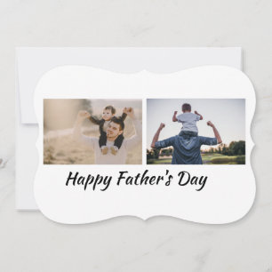 personalised happy Father's Day design Two-Tone Co Holiday Card