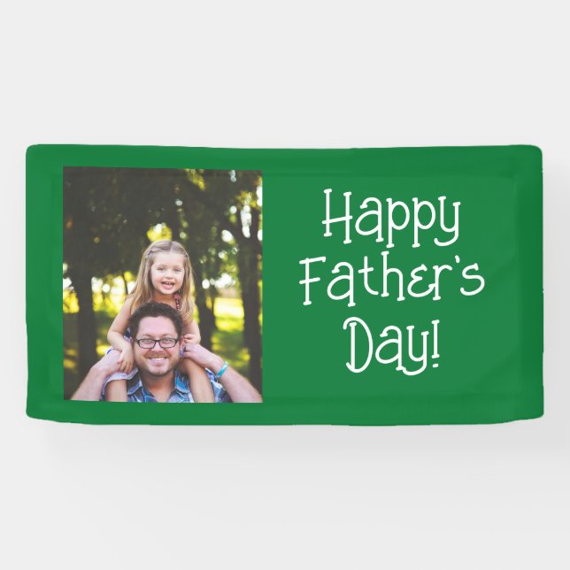 Personalised Happy Father's Day Photo Banner (Horizontal)