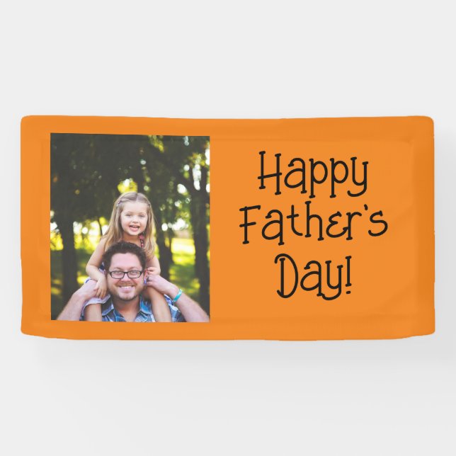Personalised Happy Father's Day Photo Banner (Horizontal)