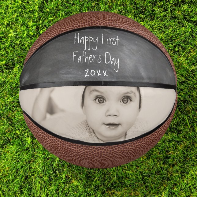 Personalised Happy First Fathers Day Mini Basketball (Creator Uploaded)