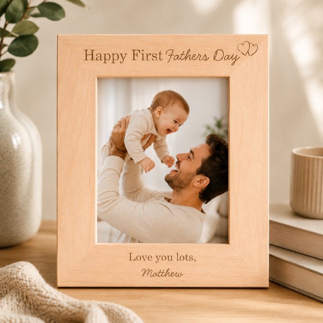 Personalised Happy First Fathers Day Picture Frame (Creator Uploaded)