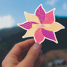 Personalised Happy Flower Name Sticker