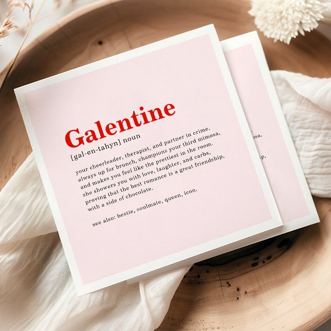 Personalised Happy Galentine's Day Party Napkins (Creator Uploaded)
