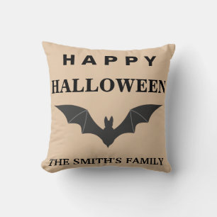 Personalised Happy Halloween Bat Cushion