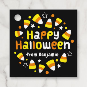 Personalised Happy Halloween Candy Corn Gift Tag