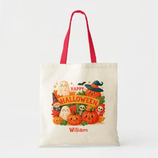 Personalised Happy Halloween Cute Ghosts Tote Bag