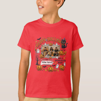 Personalised Happy Halloween Family Shirt with Pho