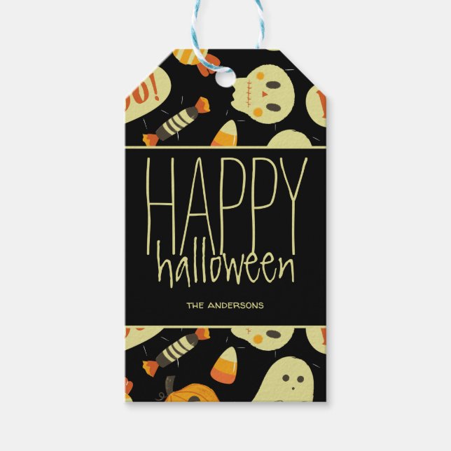 Personalised Happy Halloween Gift Tags (Front)