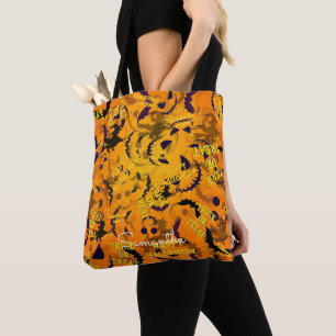Personalised Happy Halloween Name Tote Bag