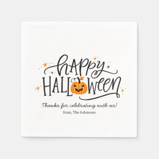 Personalised Happy Halloween Napkin