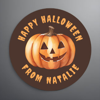 Personalised Happy Halloween Sticker