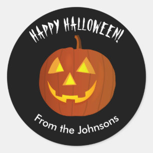 Personalised Happy Halloween Stickers Seals