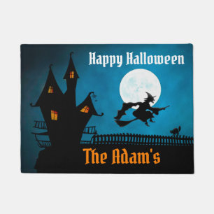 Personalised Happy Halloween Witch Doormat