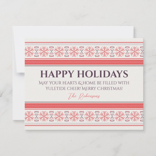 Personalised Happy Holiday Card (Front)