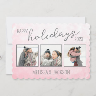 Personalised Happy Holidays Card with Photos