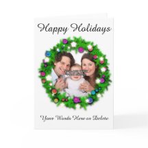Personalised Happy Holidays Holiday Photo Card