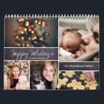 Personalised Happy Holidays, New Year, Photo Calendar<br><div class="desc">I love it when I see calendars with personal photos. We've given them out for our own families in past years and they've always loved it. I'm pleased to offer you this design for your own memories to share. The template is easy to use and you can customise the greeting...</div>