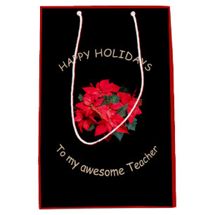 Personalised Happy Holidays to my Teacher Medium Gift Bag