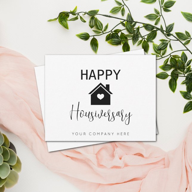 Personalised Happy Housiversary Real Estate  Card (Creator Uploaded)