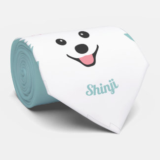 Personalised Happy Japanese Spitz Dog Dress Tie