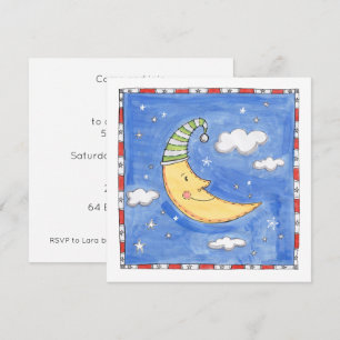 Personalised Happy Moon Birthday Invitation
