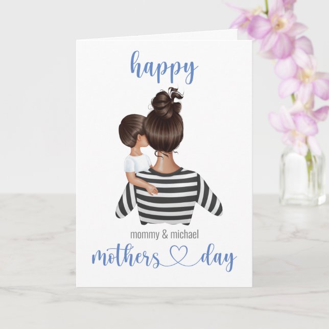 Personalised Happy Mothers Day Card (Orchid)