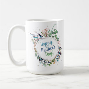 Personalised Happy Mother's Day Elegant Floral Coffee Mug