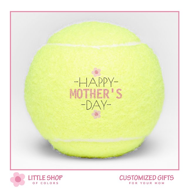 Personalised Happy Mothers Day Floral Tennis Balls (Creator Uploaded)