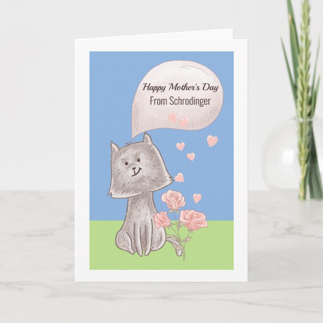 Personalised Happy Mothers Day From The Cat Card (Front)