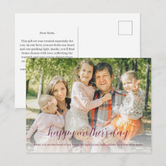 Personalised Happy Mother's Day Gift Set Message Holiday Postcard