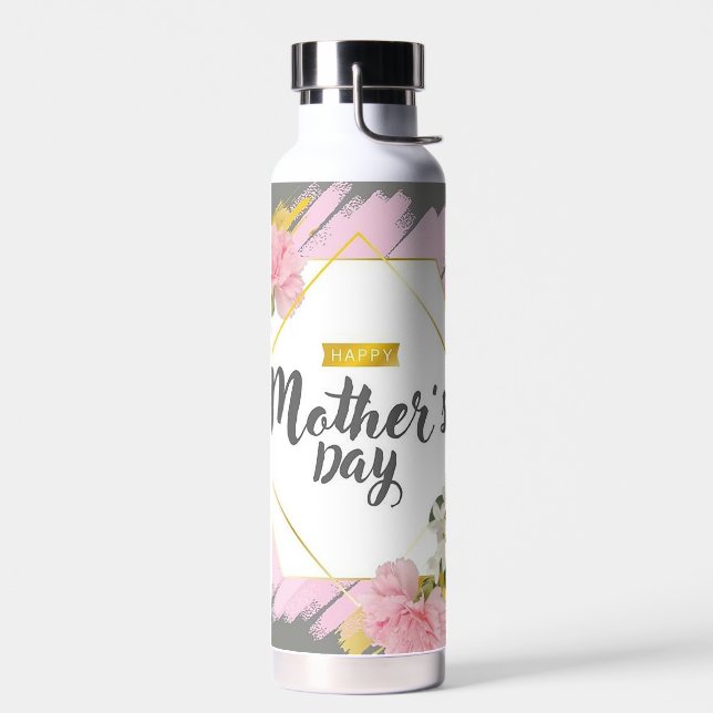 Personalised Happy Mothers Day  Water Bottle (Left)