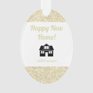 Personalised happy new home ornament