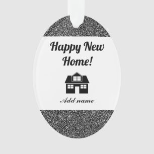Personalised happy new home ornament