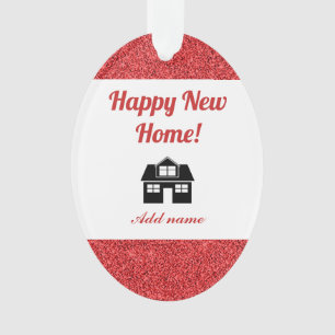 Personalised happy new home ornament