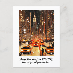 Personalised Happy New Year 2025 New York card
