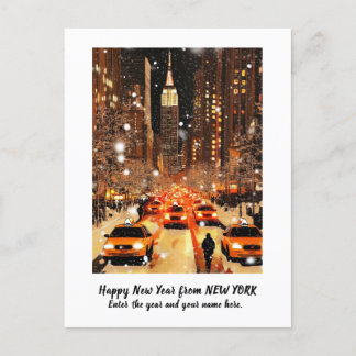 Personalised Happy New Year 2025 New York card