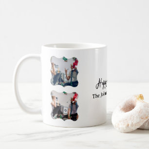 Personalised Happy New Year Script 4 collage photo Coffee Mug