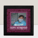 Personalised Happy Nurse Retirement Gifts Gift Box<br><div class="desc">Celebrate a special retirement occasion with our Personalised Gift Box, the perfect customisable keepsake for retired nurses. Adorned with a beautiful design and personalised text and photos, this versatile box can organise small items, add a touch of elegance to any room, or even be used as a unique gift wrap....</div>