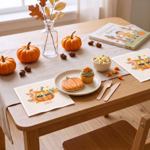 Personalised Happy Pumpkin Halloween Napkins